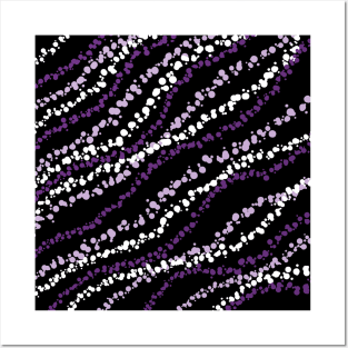 Dotty Purple Line Pattern Posters and Art